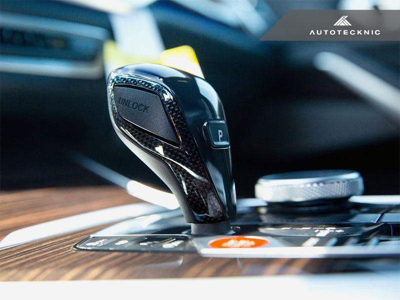 AutoTecknic Carbon Fiber Gear Selector Side Trims - BMW G1X 8-Series