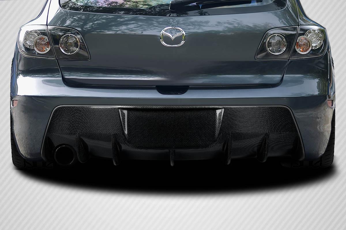 2004-2009 Mazda 3 Carbon Creations Corkscrew Carbon Fiber Rear Lip