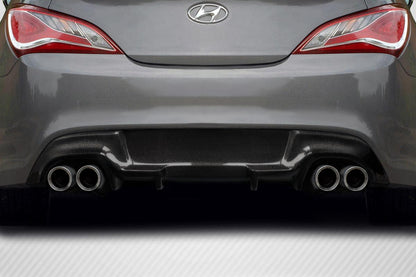 2010-2016 Hyundai Genesis Carbon Creations Twins Carbon Fiber Rear Lip