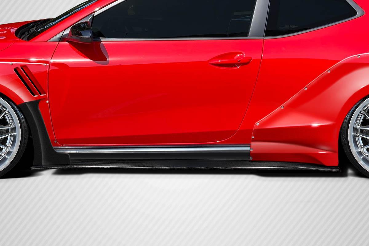 2019-2022 Hyundai Veloster Carbon Creations Aerotune Carbon Fiber Side Skirts