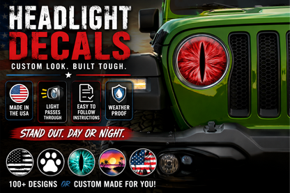 Red cat eye decal 119