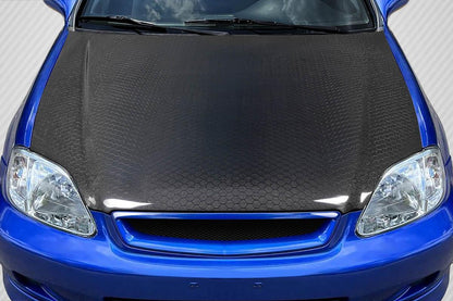 1999-2000 Honda Civic Carbon Creations OEM Look Carbon Fiber Hood