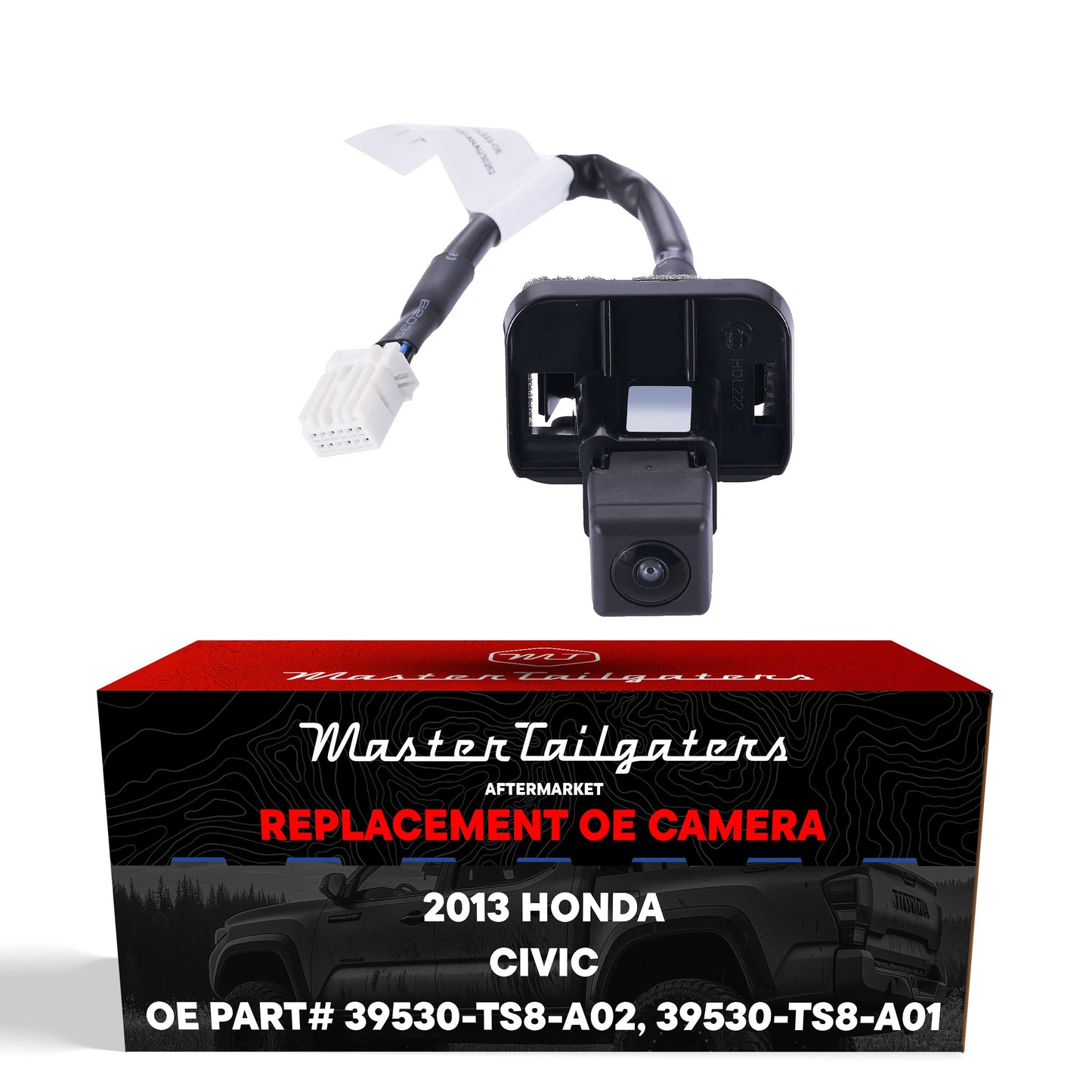 Honda Civic Coupe w/ Wide Angle (2013) OEM Replacement Backup Camera OE Part # 39530-TS8-A01, 39530-TS8-A02