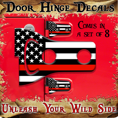 Fire flag Door hinge decals 11