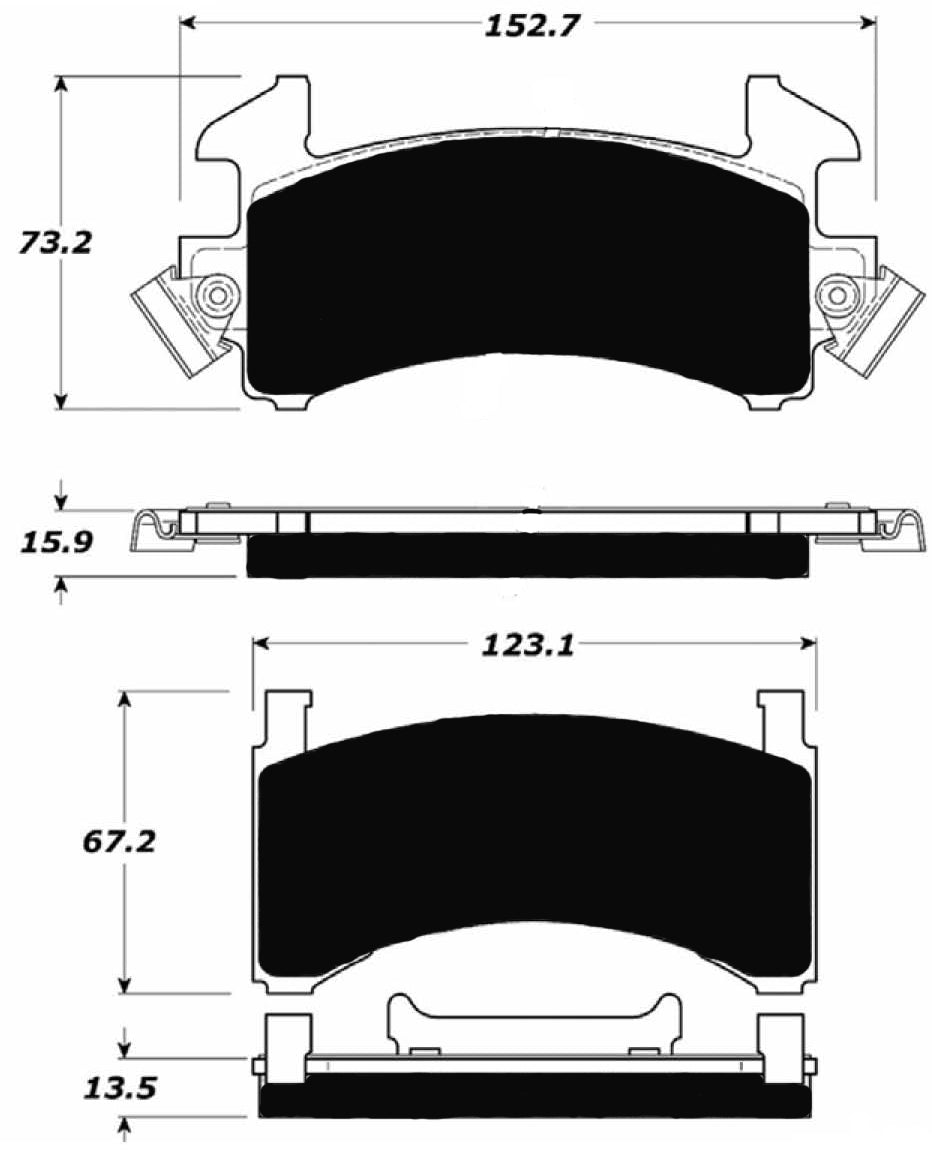 Porterfield Brake Pads for 1982 CADILLAC SEVILLE