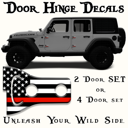Fire flag Door hinge decals 11
