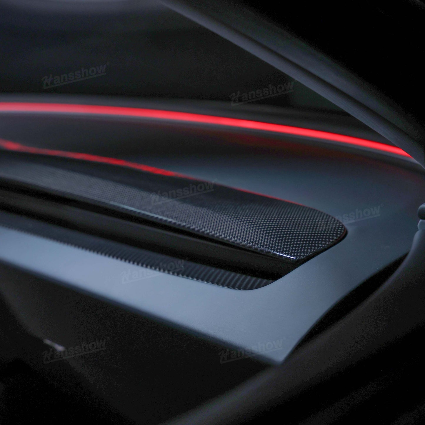 Tesla Dashboard Panel Trim Replacement In Real Carbon Fiber for Model 3 Highland & Y Juniper