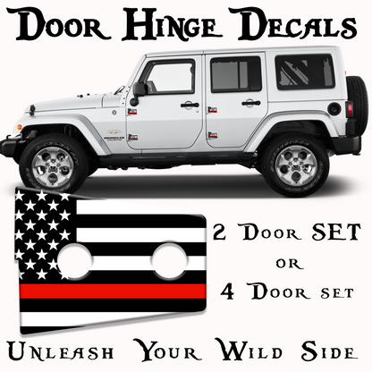 Fire flag Door hinge decals 11