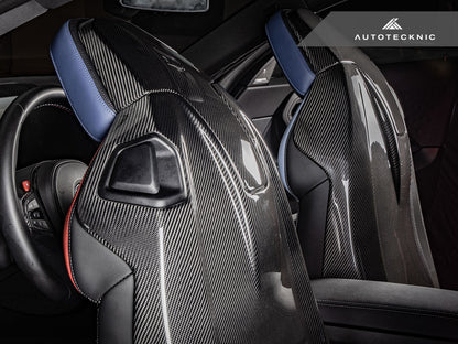 AutoTecknic Dry Carbon Full Seat Back Cover Set - BMW F91/ F92 M8