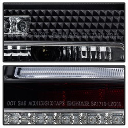 Spyder 07-11 Lexus GS 350 LED Tail Lights Black ALT-YD-LGS06-LED-BK 5082596