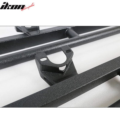 2007-2018 Jeep Wrangler JK Textured  Iron Steel Black Side Step Bars