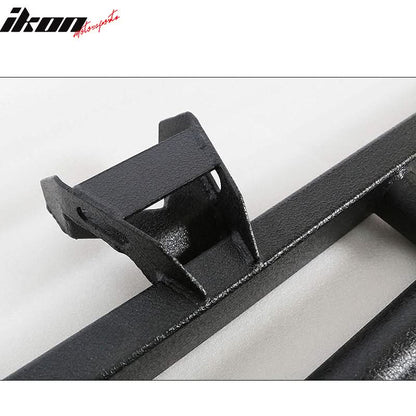 2007-2018 Jeep Wrangler JK Textured  Iron Steel Black Side Step Bars