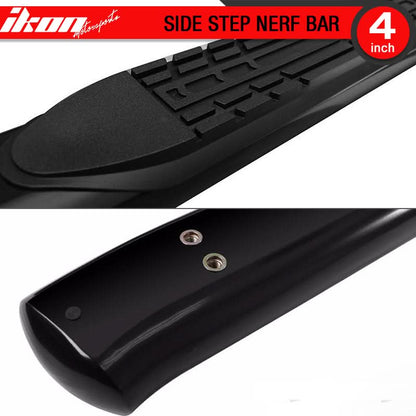 Fits 15-22 F150 Super Cab 4in Oval Black Curved Running Boards