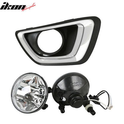 2015-2022 Chevy Colorado GMC Canyon Black Fog Lights Lamps ABS Pair