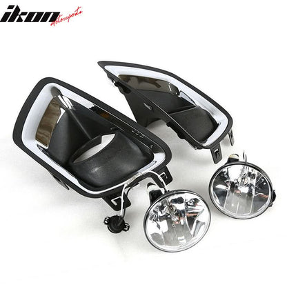 2015-2022 Chevy Colorado GMC Canyon Black Fog Lights Lamps ABS Pair