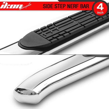 2015-2022 Ford F-150 4in Side Steps Bar Running Boards Stainless Steel