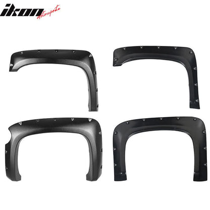 Fit 07-13 Chevy Silverado Short 1500 5.8ft Short Bed Fender Flares ABS