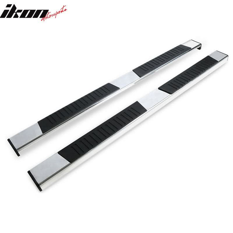 2015-2022 Ford F150 F250 Super Cab Silver 6" Running Board Aluminum