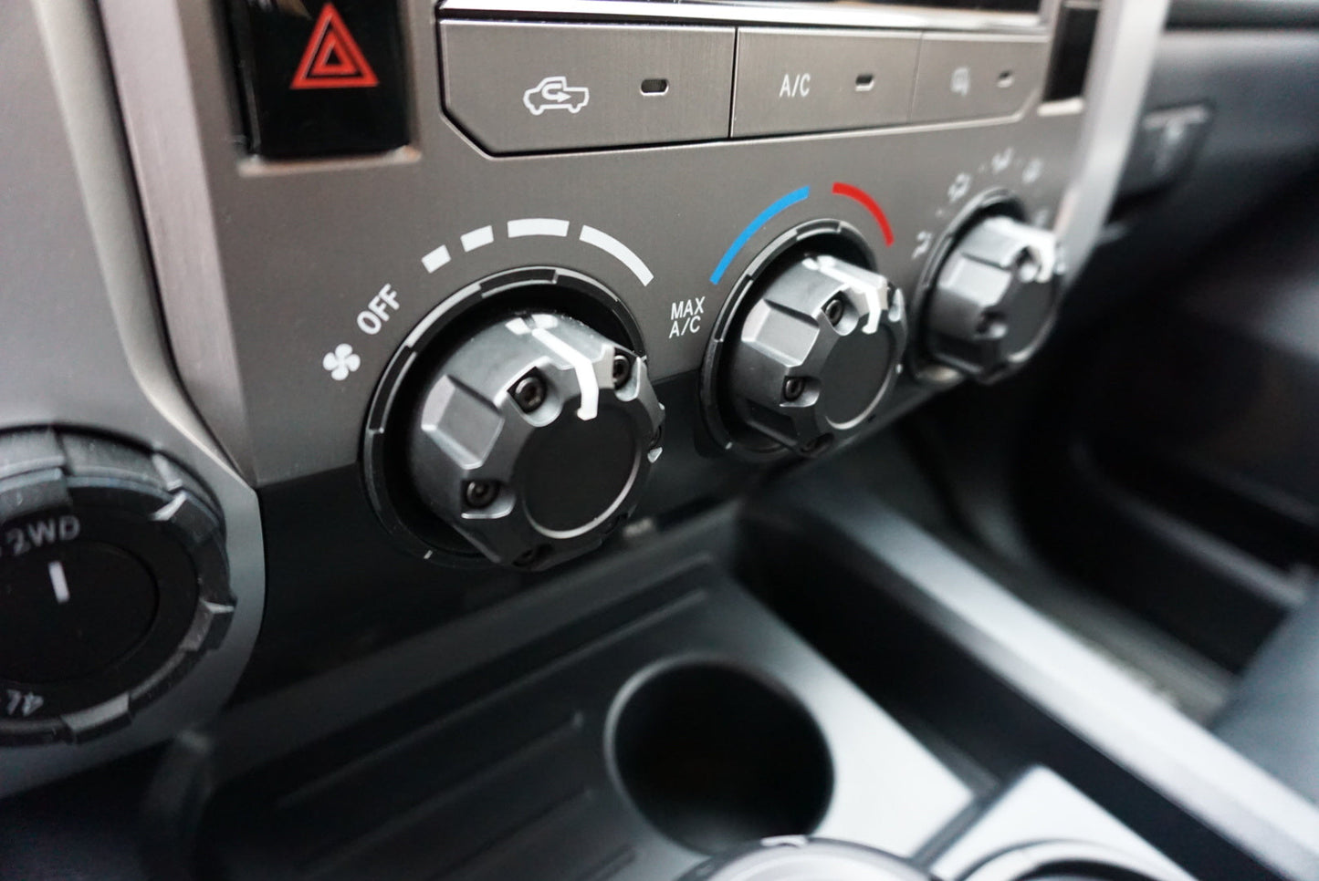 Climate Knob Trim Rings (2014-2021 Tundra) - RED