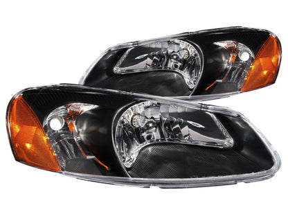 Anzo 2001-2004 Dodge Stratus Crystal Headlights Black