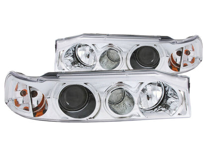 Anzo 1990-1993 Honda Accord Projector Headlights w/ Halo Chrome 1pc