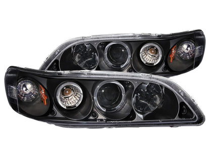 Anzo 1998-2002 Honda Accord Projector Headlights w/ Halo Black