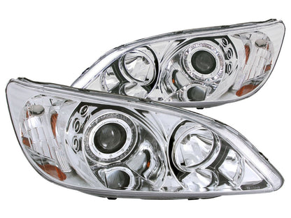 Anzo 2004-2005 Honda Civic Projector Headlights w/ Halo Chrome