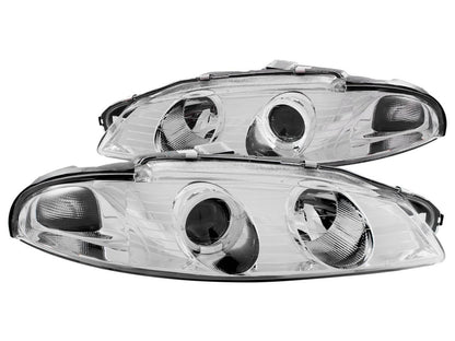Anzo 1997-1999 Mitsubishi Eclipse Projector Headlights w/ Halo Chrome