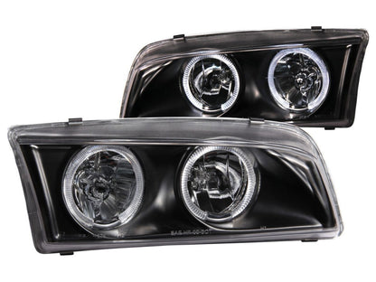 Anzo 1997-2002 Mitsubishi Mirage Crystal Headlights w/ Halo Black