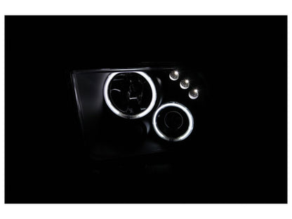 Anzo 2005-2009 Ford Mustang Projector Headlights w/ Halo Chrome
