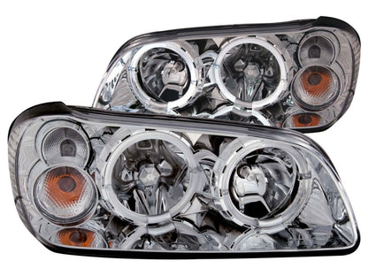 Anzo 2002-2003 Nissan Maxima Crystal Headlights w/ Halo Chrome