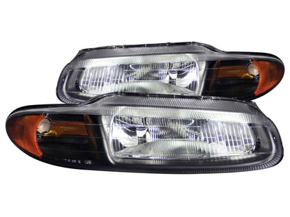 Anzo 1996-2000 Chrysler Sebring Crystal Headlights Black