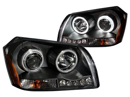 Anzo 2005-2007 Dodge Magnum Projector Headlights Black