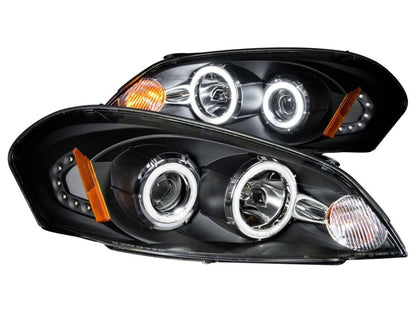 Anzo 2006-2007 Chevrolet Monte Carlo Projector Headlights w/ Halo Black