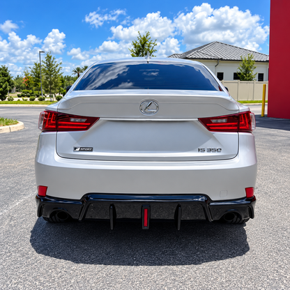 Gloss Black Rear Diffuser LED for Lexus IS250 IS350