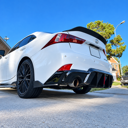 Gloss Black Rear Diffuser LED for Lexus IS250 IS350