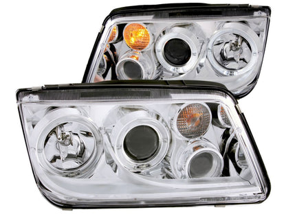 Anzo 1999-2005 Volkswagen Jetta Projector Headlights w/ Halo Chrome (CCFL)