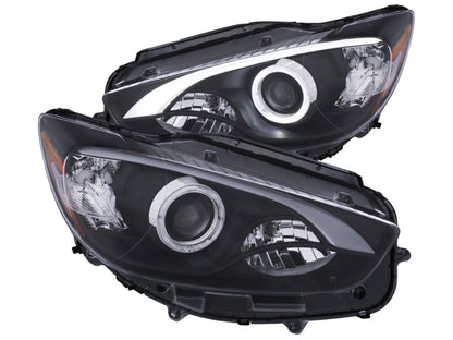 Anzo 13-14 Mazda CX-5 Projector Headlights w/ Halo Black w/ Amber