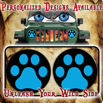 Blue Paw print 121