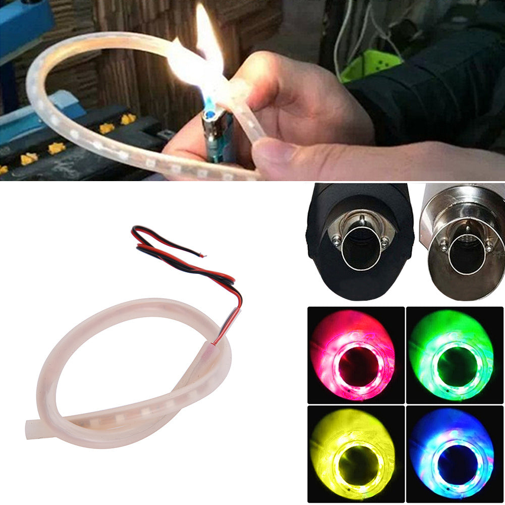 Universal LED Exhaust Pipe Light for Car &amp; Motorcycle – 12V