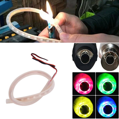 Universal LED Exhaust Pipe Light for Car &amp; Motorcycle – 12V