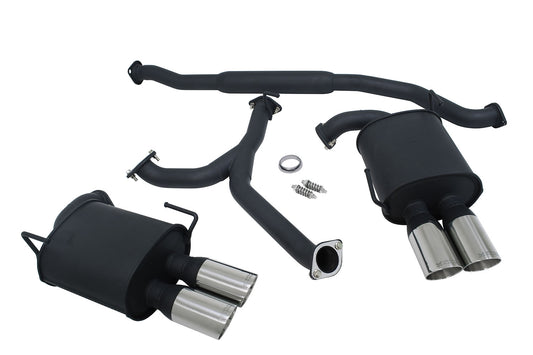 Megan Racing Black Series Cat-Back Exhaust for Subaru WRX 2011-2014 Sedan – Sleek Flat-Black Finish