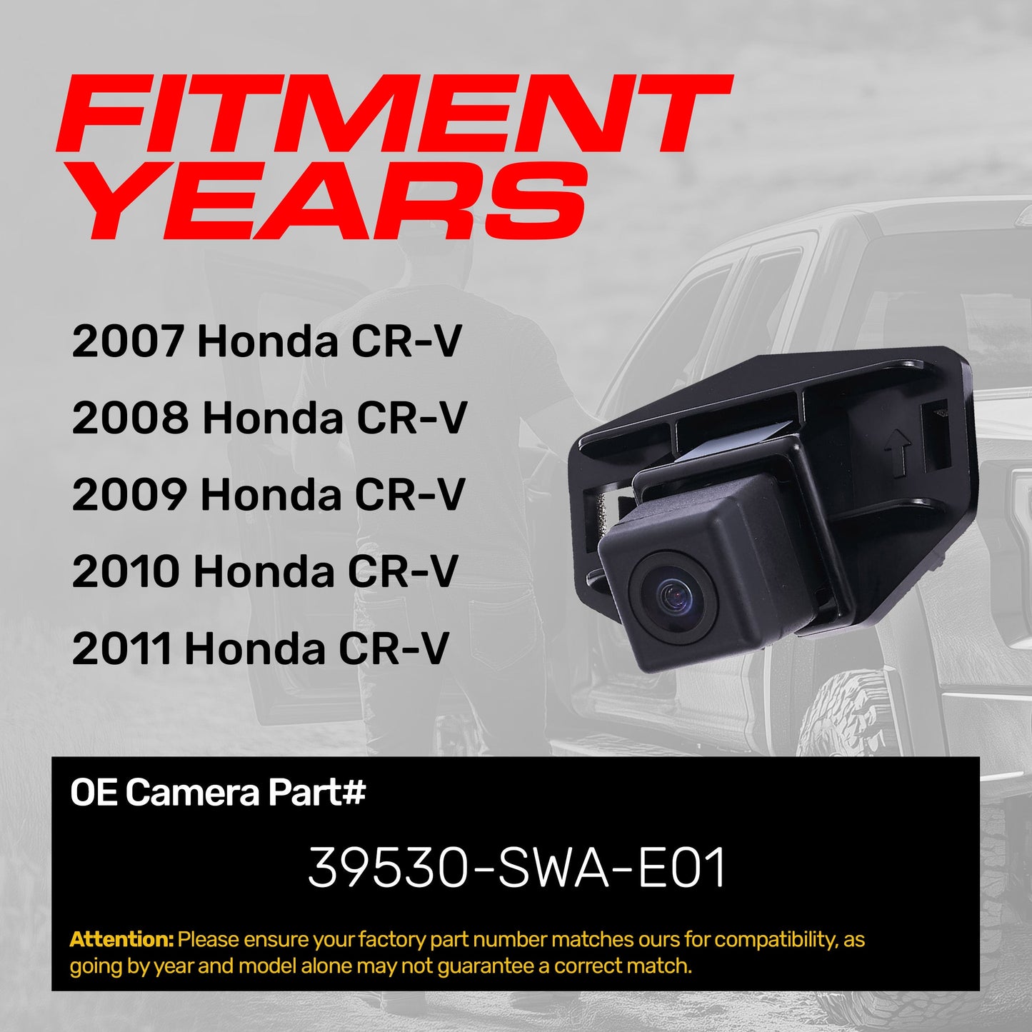 Honda CR-V (2007-2011) OEM Replacement Backup Camera OE Part # 39530-SWA-E01
