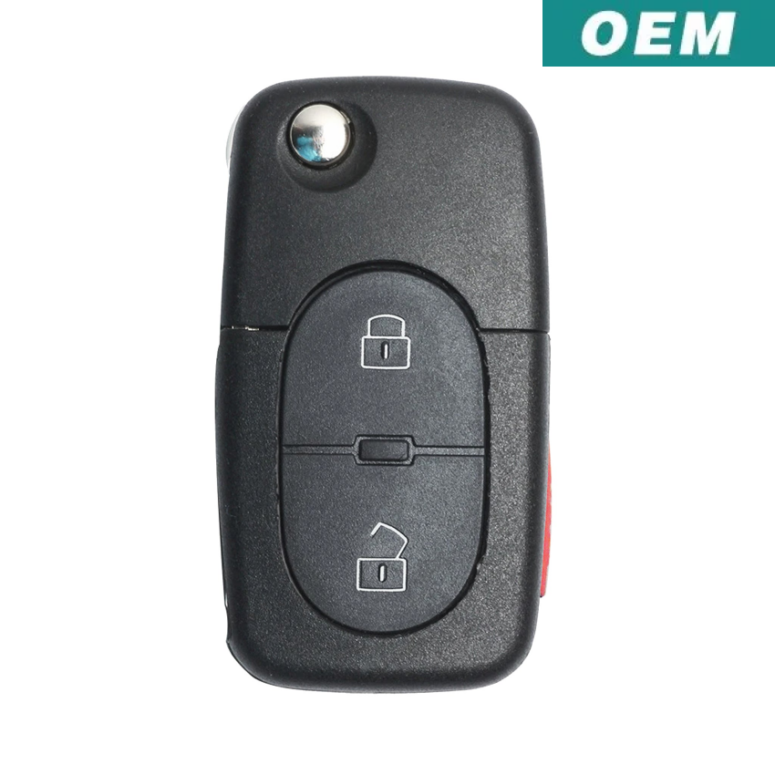 Volkswagen Golf 1998-2000 OEM 3 Button Flip Key Remote NBG 8137 T / 1J0 959 753 E