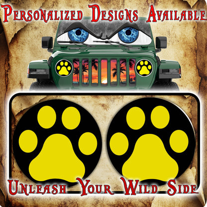 Yellow Paw print 125