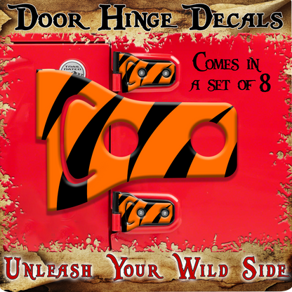 Tiger strips Door hinge decals 12