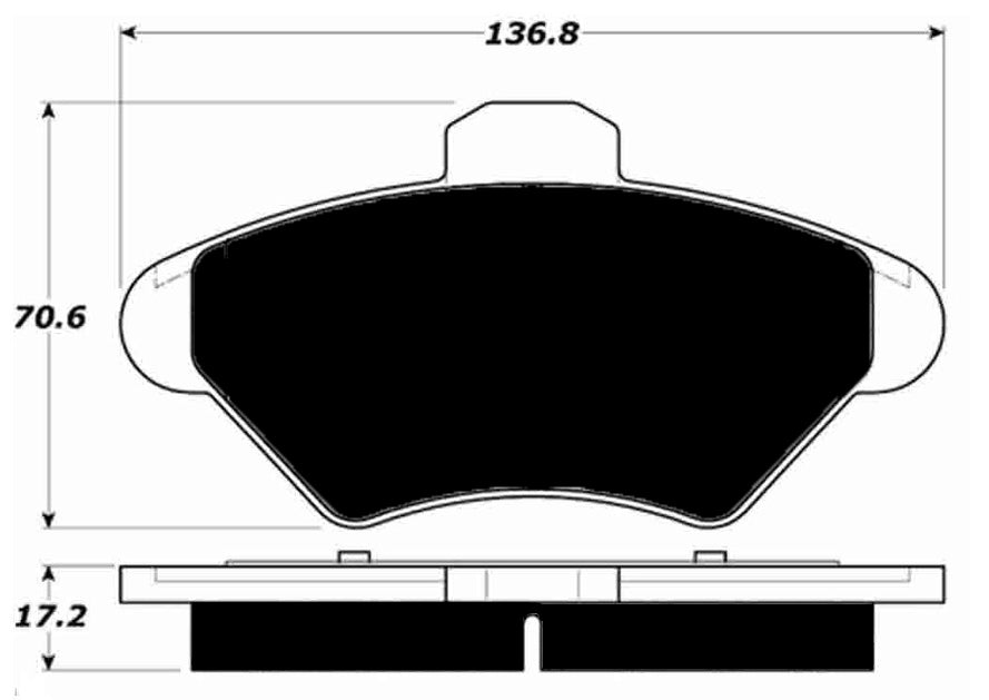 Porterfield Brake Pads for 1996 FORD THUNDERBIRD R/Drum