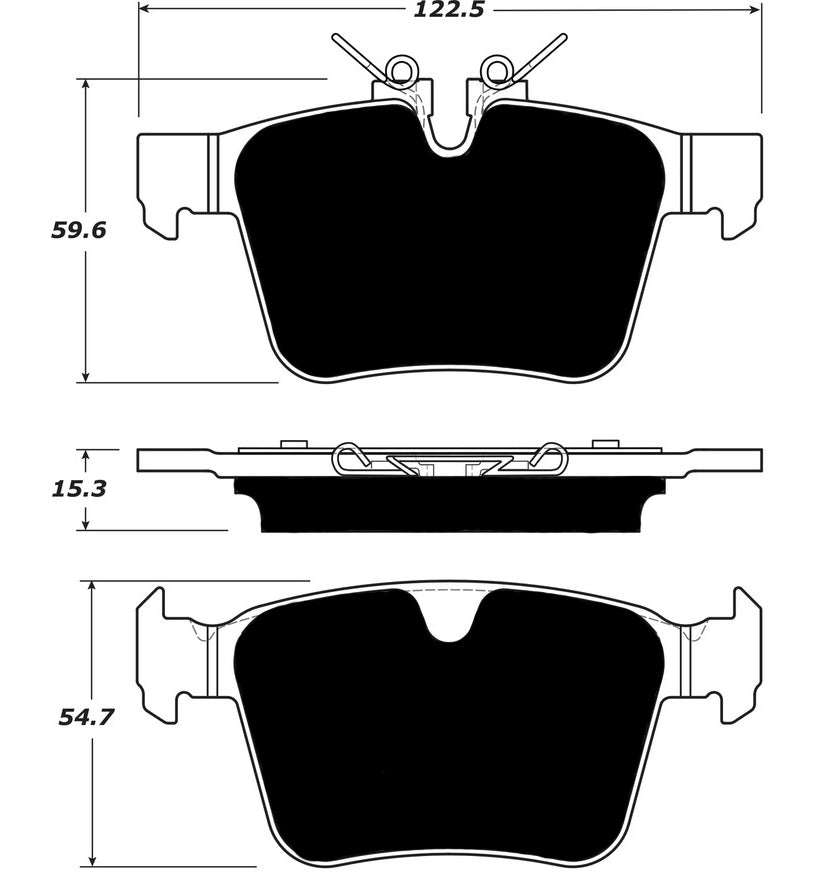 Porterfield Brake Pads for 2018 JAGUAR XE 16.5"