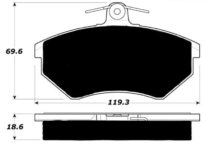 Porterfield Brake Pads for 1990 AUDI 80 Quattro DOHC 256mm Front Disc
