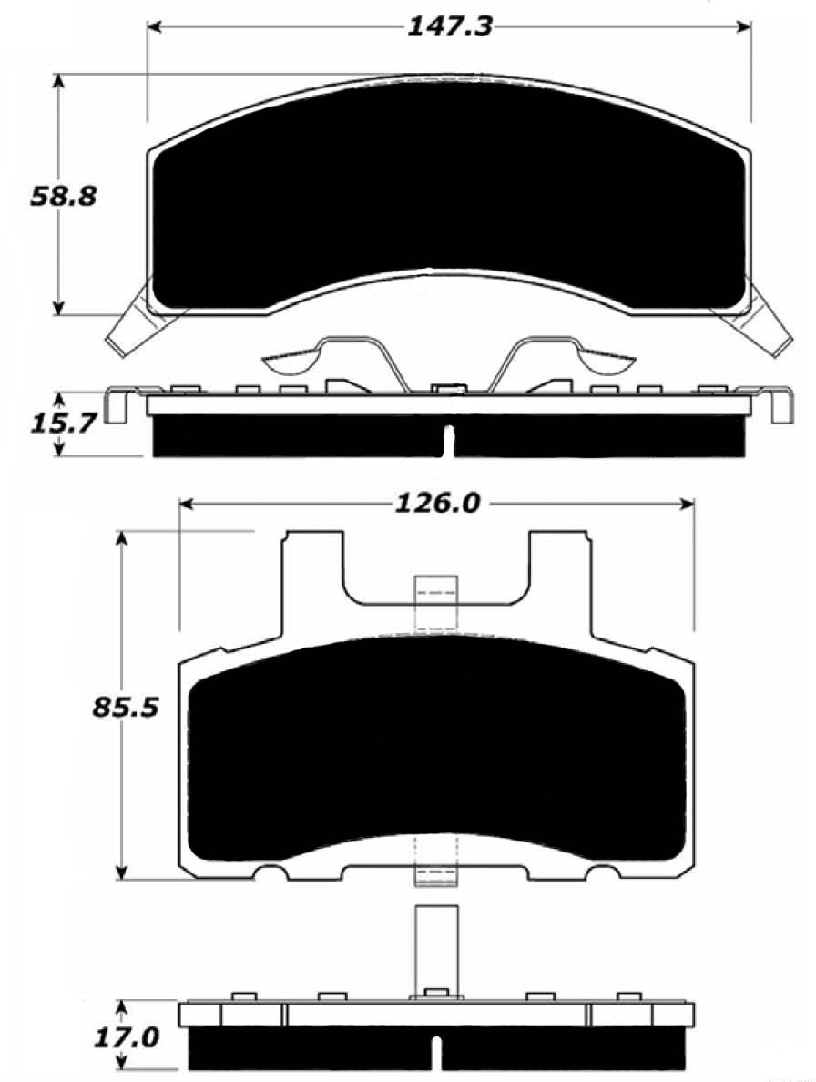 Porterfield Brake Pads for 1998 CHEVROLET K3500 4WD SRW exc. Ext Cab